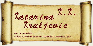 Katarina Kruljević vizit kartica